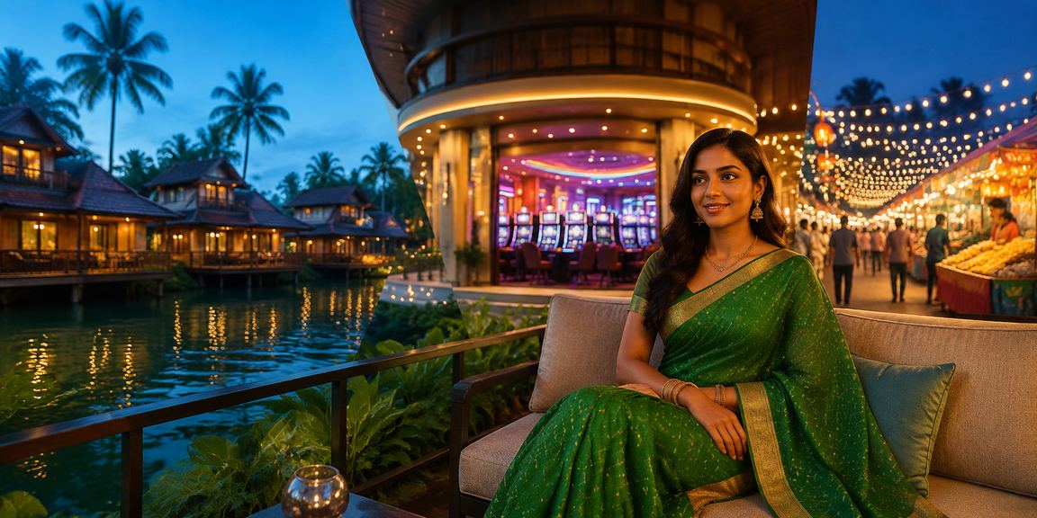 Woman placing lottery and casino bets using mobile in Kerala
